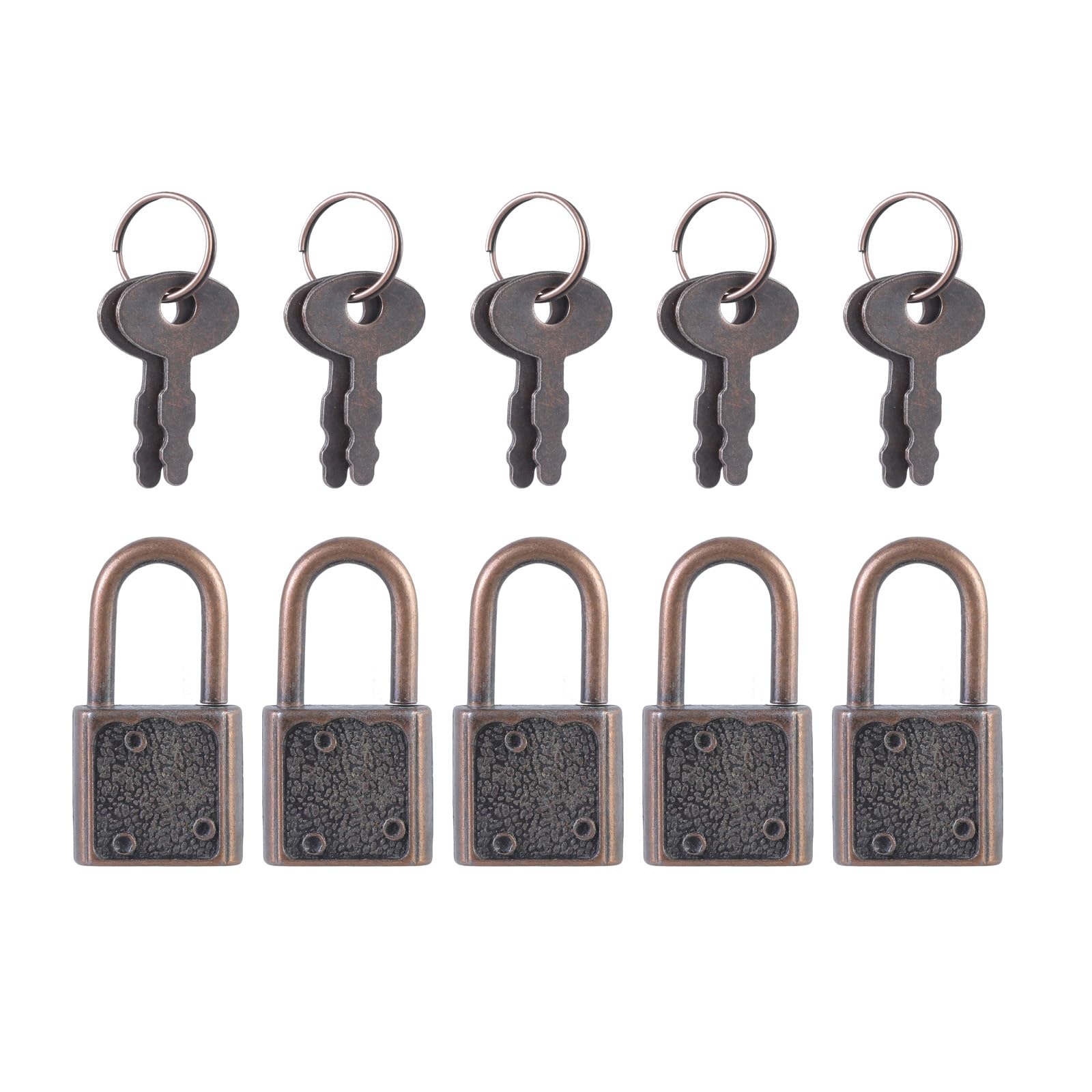 5Pcs Zincs Alloy Padlock Portable Suitcases Locker Securing Small Luggage Box with Diaries Padlocks Diaries Padlocks
