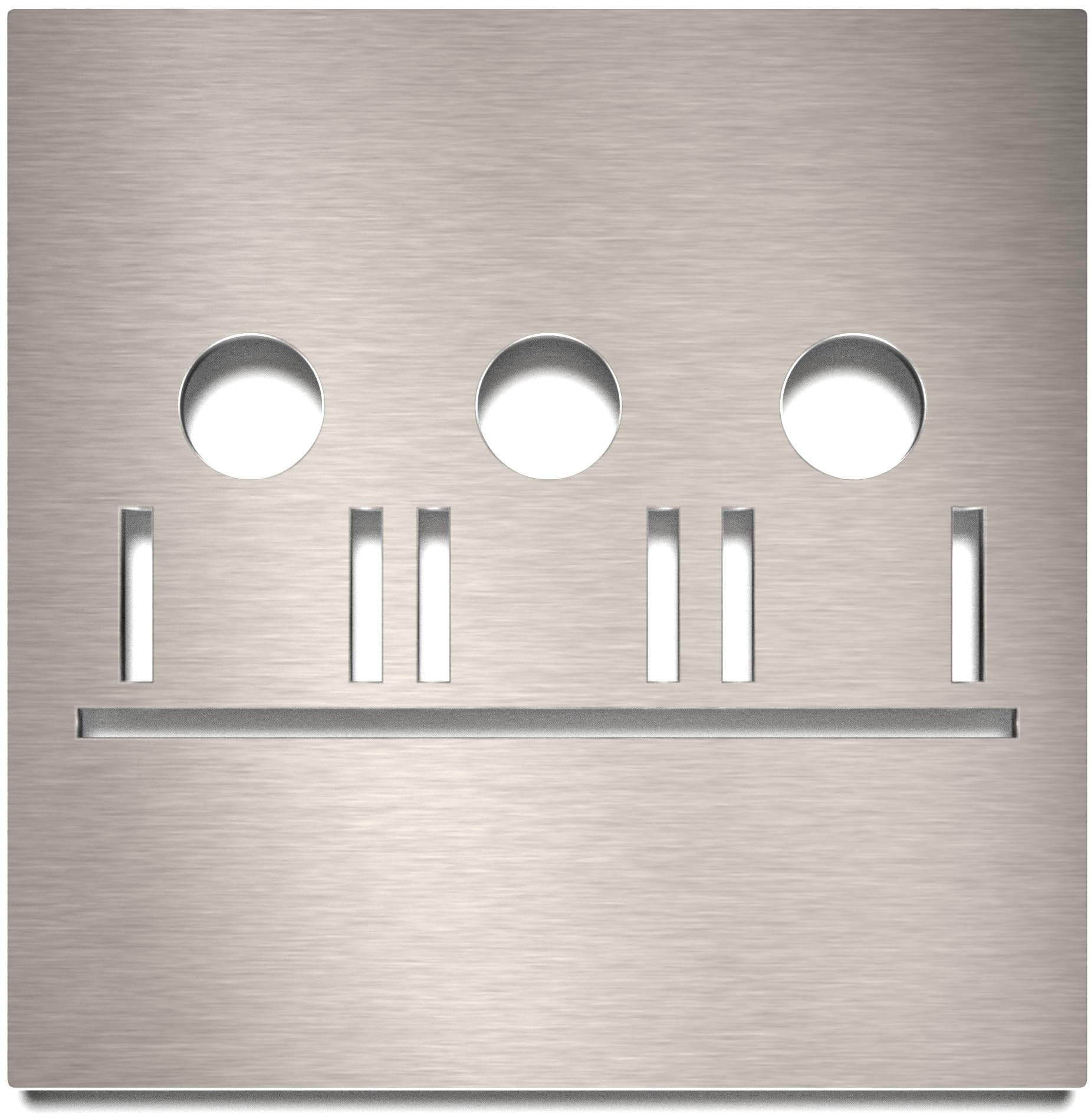 Plaque d'avertissement en acier inoxydable pour salle de réunion – Autocollant et facile d'entretien – Pictogramme design Meeting – Plaque de porte M-05-E
