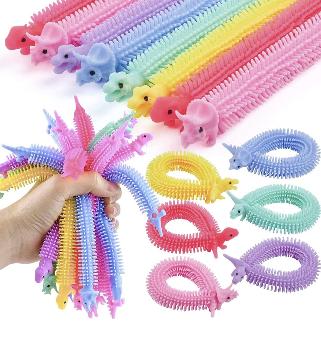 AGC Toys for Kids, Dinosaur Stretchy String Toy Cum Fancy Bracelet for Kids, Stress Relief Anti Anxiety Noodle for Adults with a Special Bracelet Maken Feature Colorful Long Squishy Toy (Pack of 1) (B0BD61RL9Y) Amazon Price History, Amazon Price Tracker