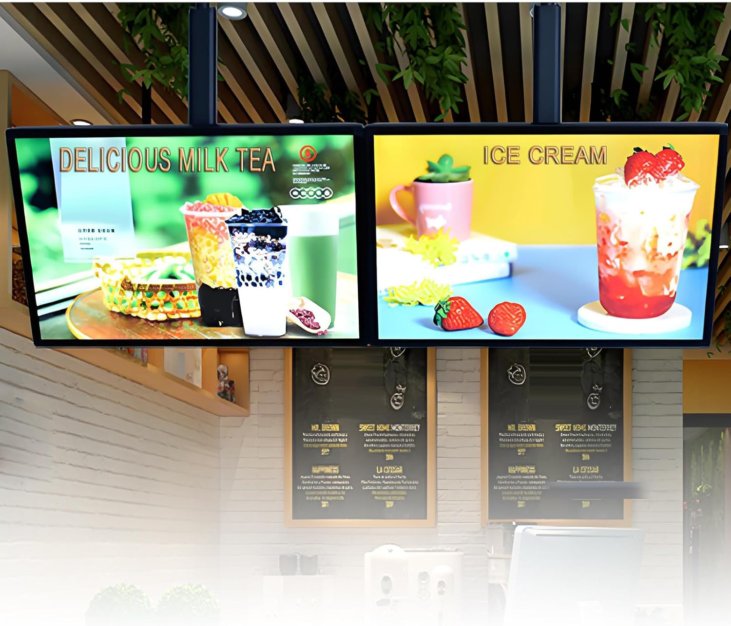 LED Light Box for Menu Restaurant Fast Food Display,Ultra-Thin,Height Adjustable, Rotatable & Tiltable,Slim Snap Frame LED Light Box for Enhanced Visual Presentation 2pcs-400 * 500mm