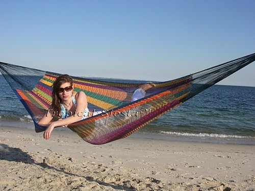 Breezy Point Hamaca doble de nailon mexicano maya