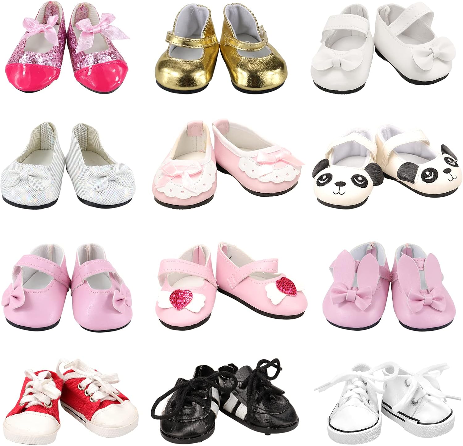 BARWA 18 inch Doll Clothes and Accessories 5 Sets Clothes Dress Outfits with 2 Pairs Shoes for 18 Inch Dolls