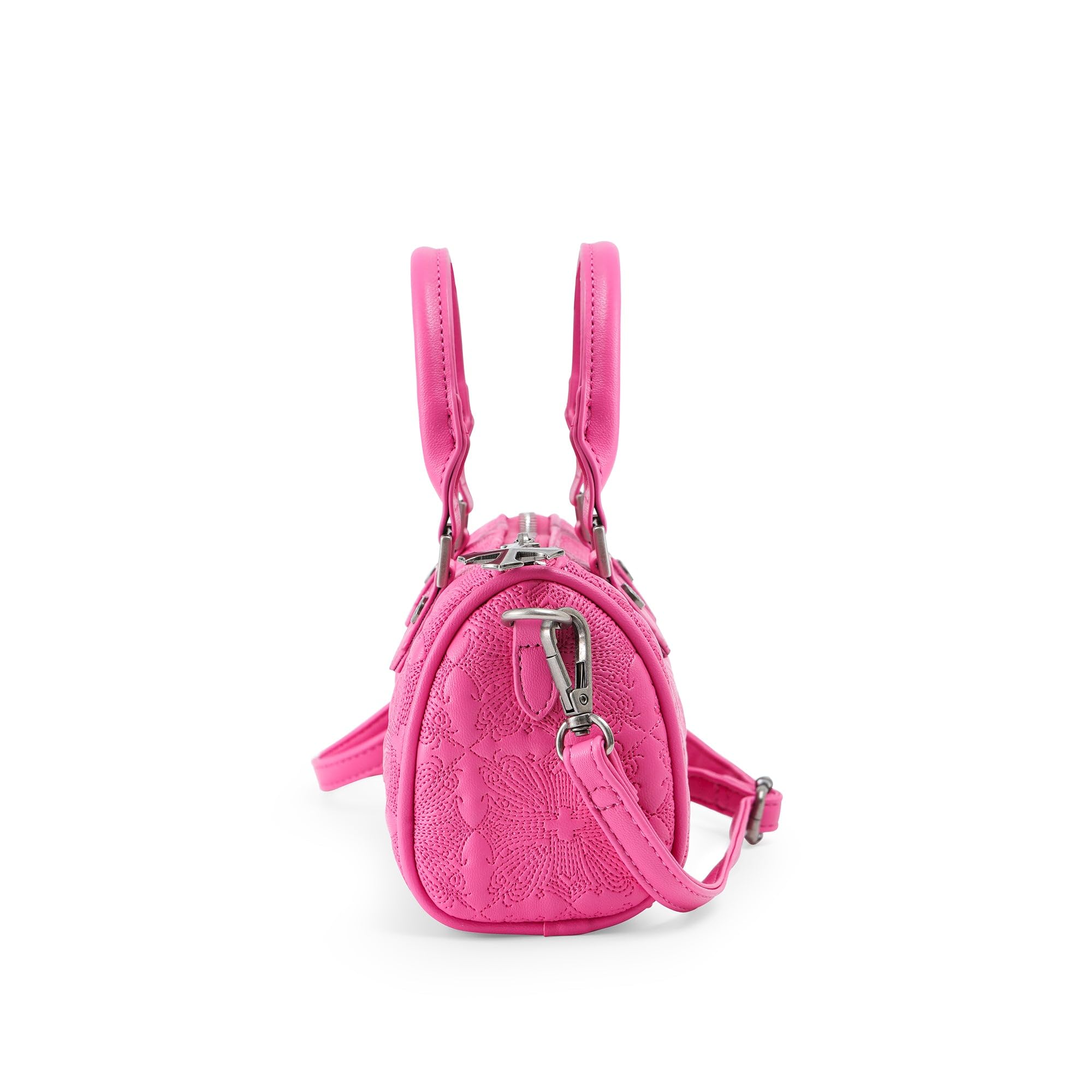 Von Dutch Womens Hanna Hand Bag – Stylish Handbag with Adjustable Strap, Spacious Interior, and Iconic Logo Design (Hot Pink)