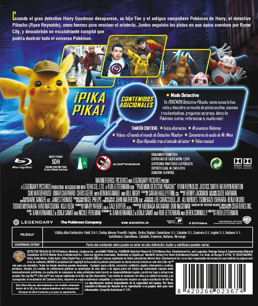 Image secondaire de Pokémon: Detective Pikachu [Blu-Ray] [Import]