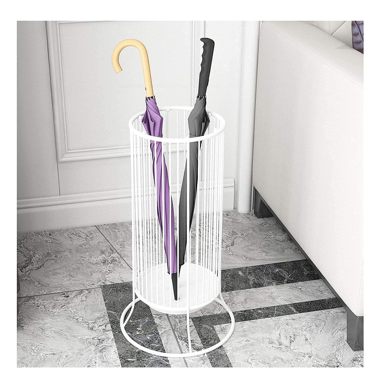 Soporte para Paraguas - Cubo de Metal para un Almacenamiento Estable y Duradero - Gran Capacidad para Uso doméstico y de Oficina.