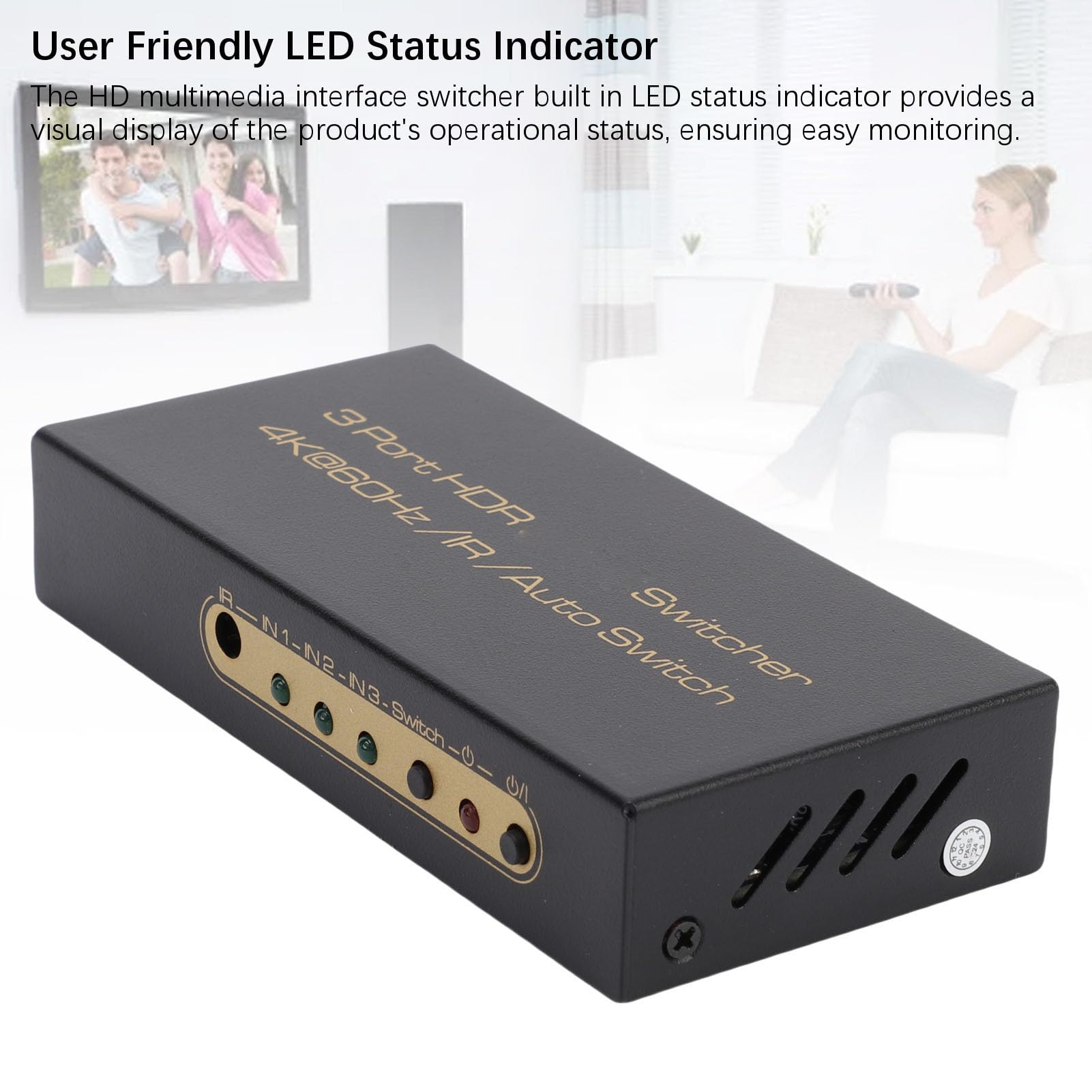 Luocute i HD M I, 3 w 1 Wyjście HD M I 4K 60 Hz z Pilotem na podczerwień, Obsługuje HDCP 2.2 HDR10 3D 2160 P 1080 P, Skrzynki Selektora -wideo dla TV Stick