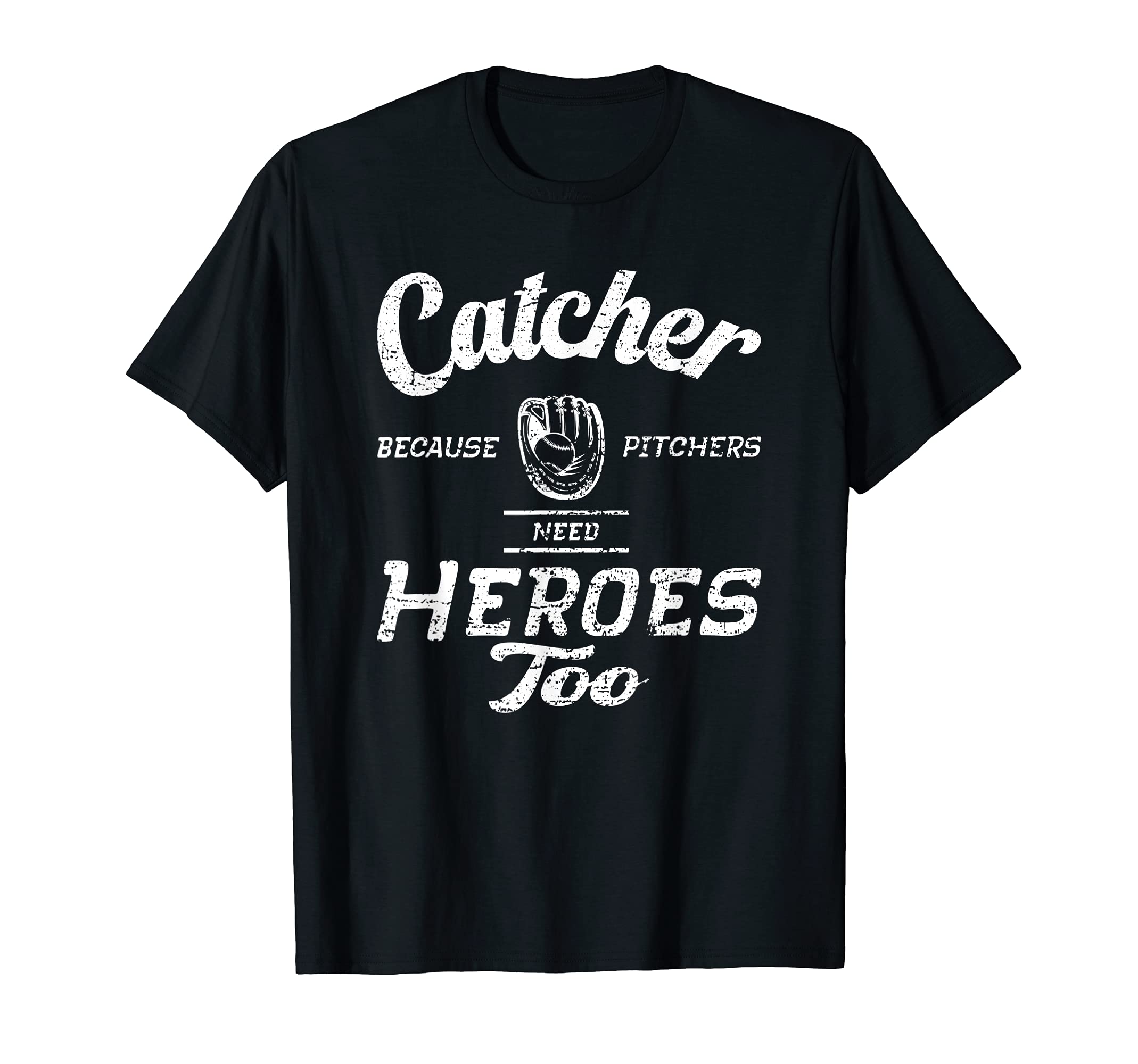 Funny Baseball GiftsFunny Baseball Design. For Pitcher and Catcher Boys Baseball T-Shirt