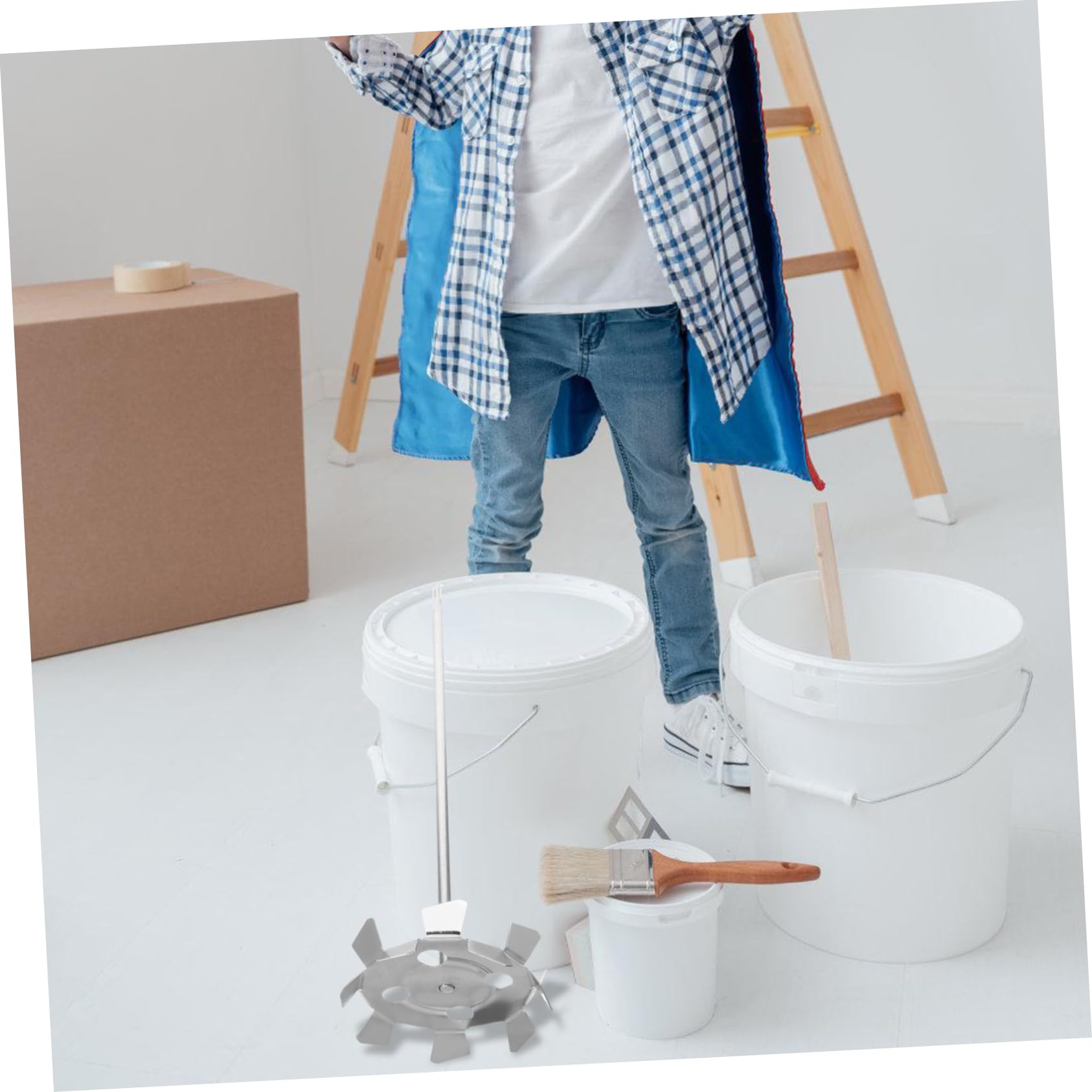 DOITOOL Asta Miscelatrice per Vernice e Cemento, Punta per Trapano Elettrico, Accessorio Miscelatore Fango e Stucco per Ristrutturazione,