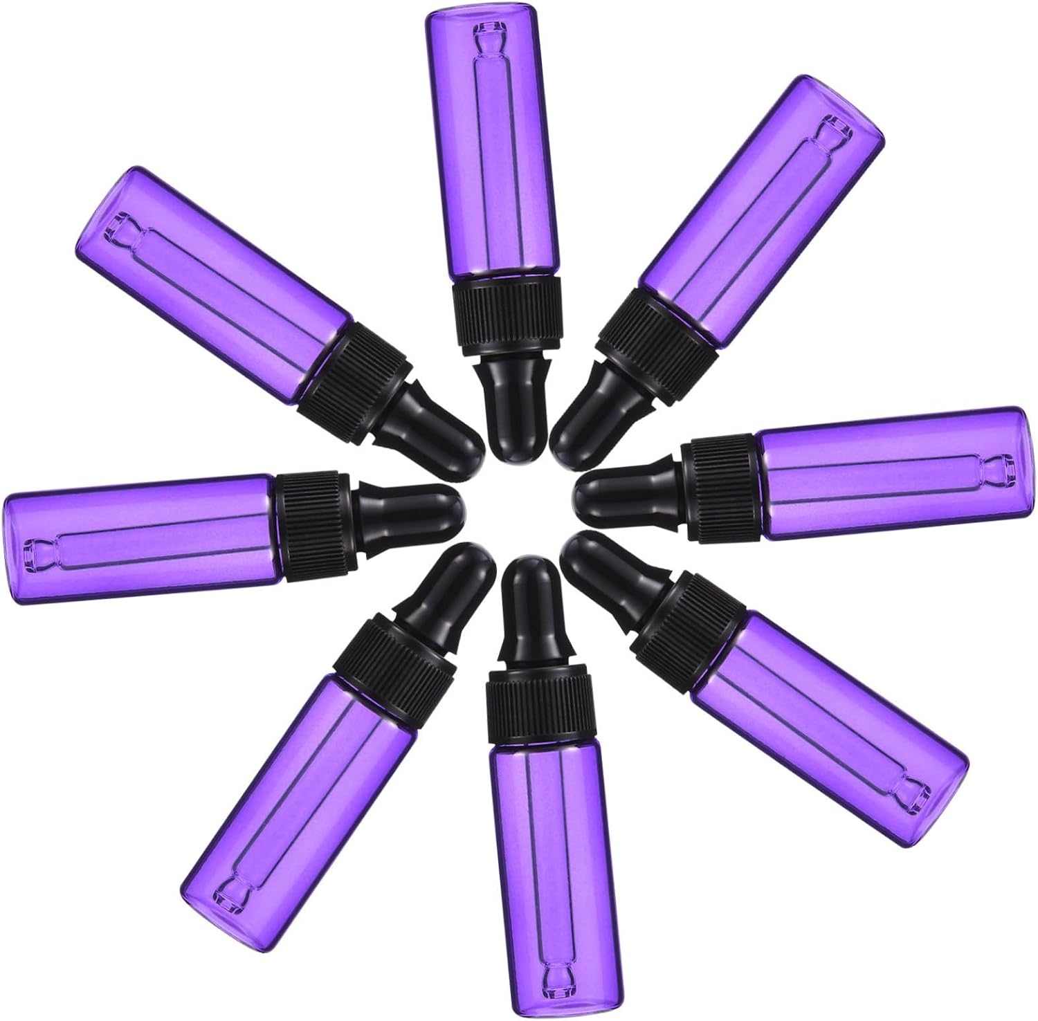30pcs Glass Dropper Bottles with Caps Essential Oil Dispensers for Travel Sample Storage Custom Blends and Aromatherapy Use