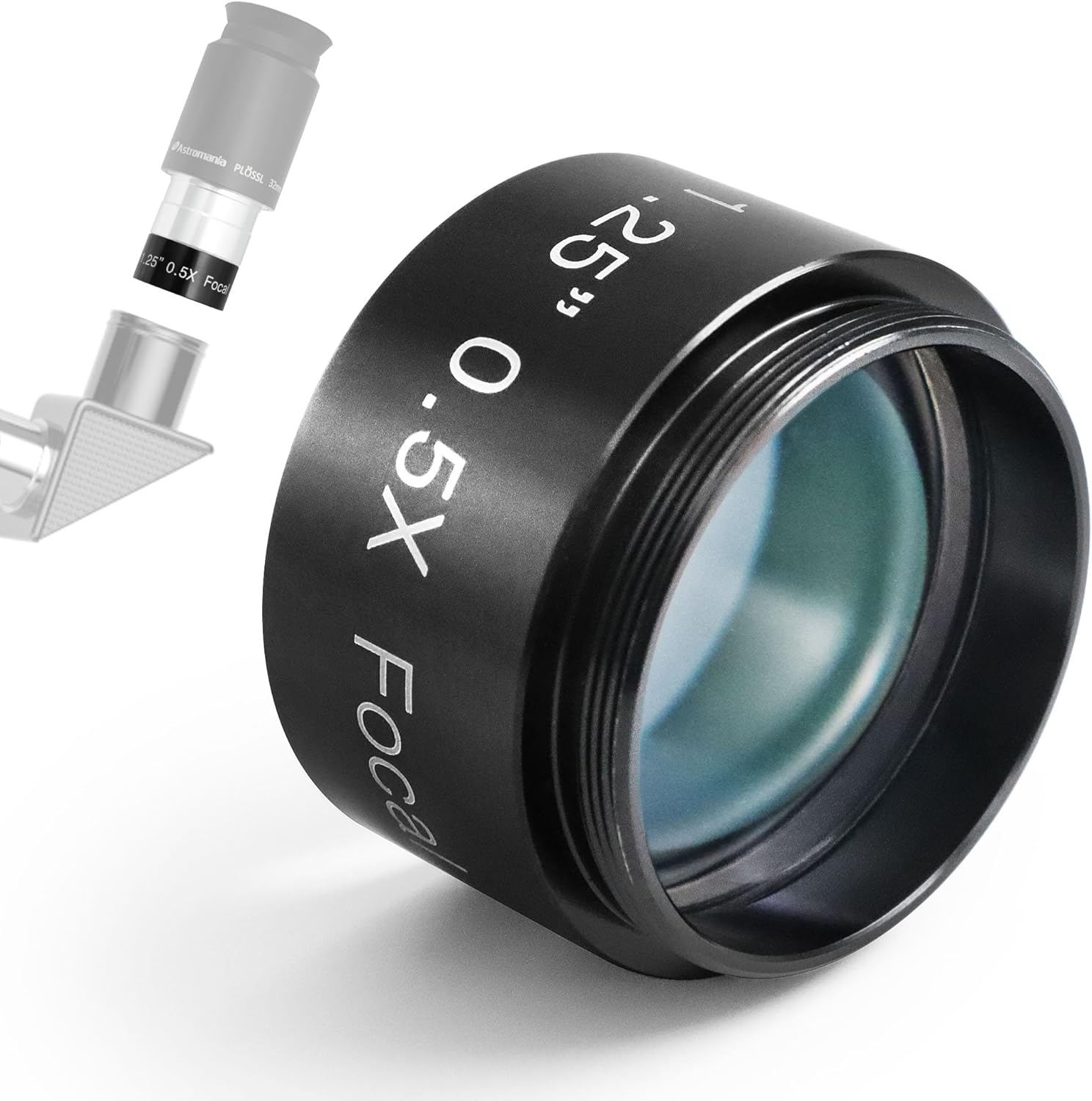 Astromania Focal Reducer f/6.3, Fully Multi Coated Focal Reducer Corrector That Reduces Focal Length & Ratio 37% for Telescope Eyepiece Observing, Work for C Series Schmidt-Cassegrain Telescopes