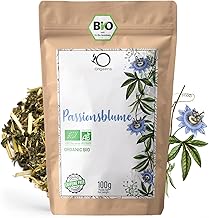 ORIGEENS Organic Passion Flower Tea 100 g, Sleep Tea and Anti-Stress Tea, Organic Passion Flower Herb, Above Ground Parts (Leaves, Stems, Flowers)