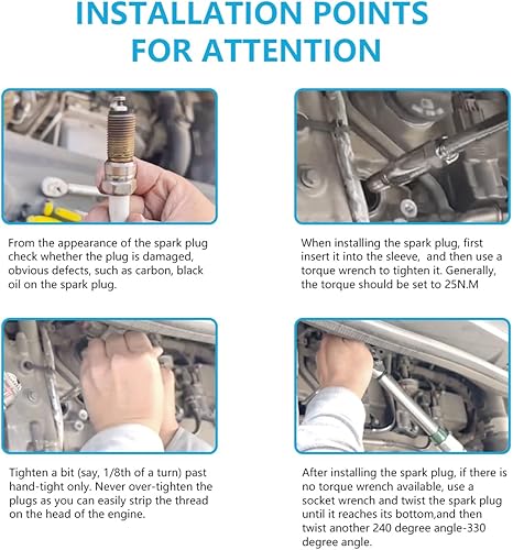 Miniatura 4 de MAS Juego de 4 bujías iridio 4469 compatibles con Chrysler Dodge Challenger Hyundai Jeep Cherokee Nissan Altima repuesto para BY481LFR5A LFR5AIX11