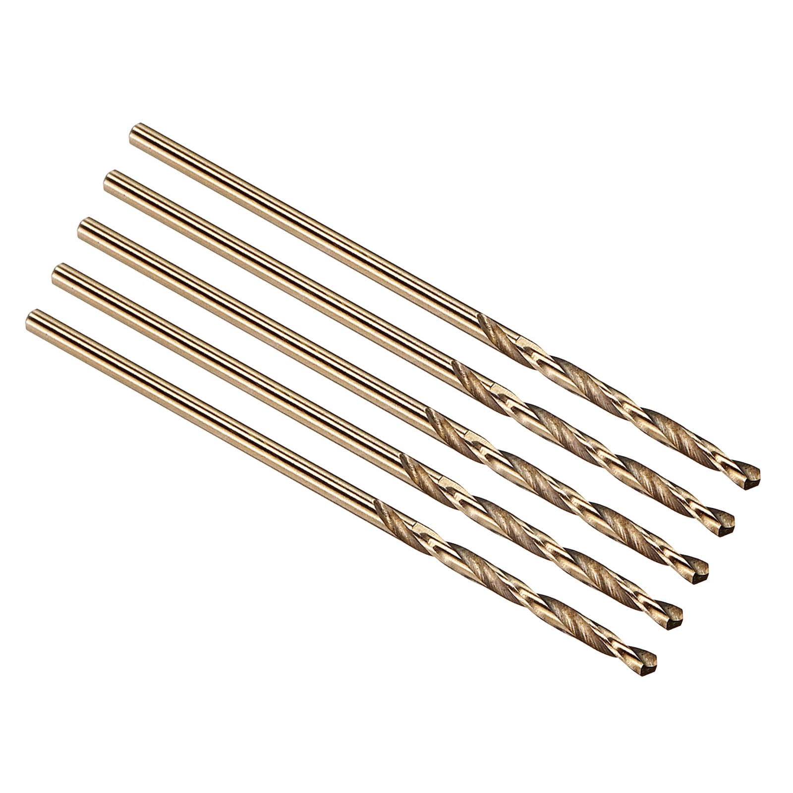 PATIKIL 1.6mm Drill Bit #52, Micro Number Small Bits 4341 High-Speed Steel 118° Gold for Soft Thin Metal Steel Wood Acrylic - 5 Pack — image 1