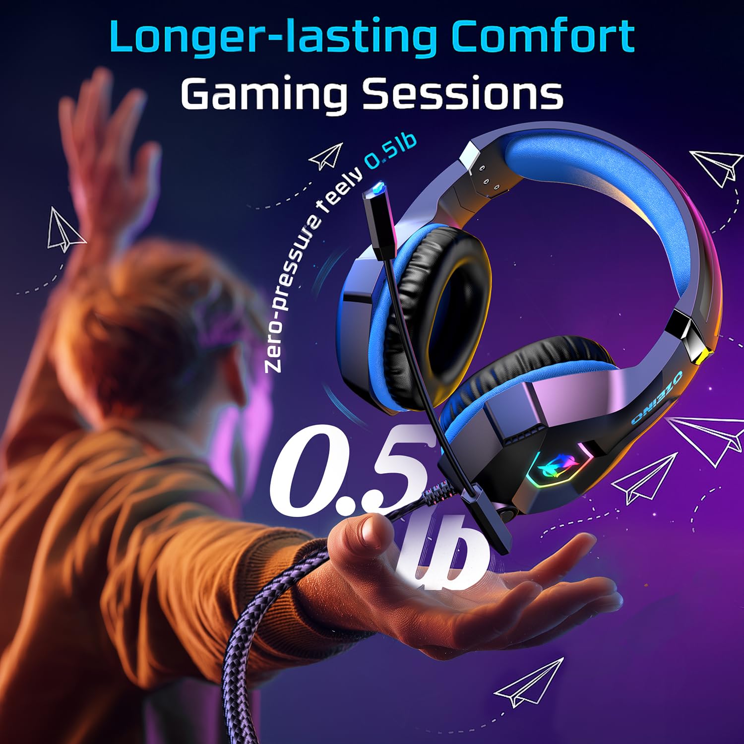 Amazon.com: Gaming Headset for PC, Ps4, Ps5, Xbox Headset with 7.1
