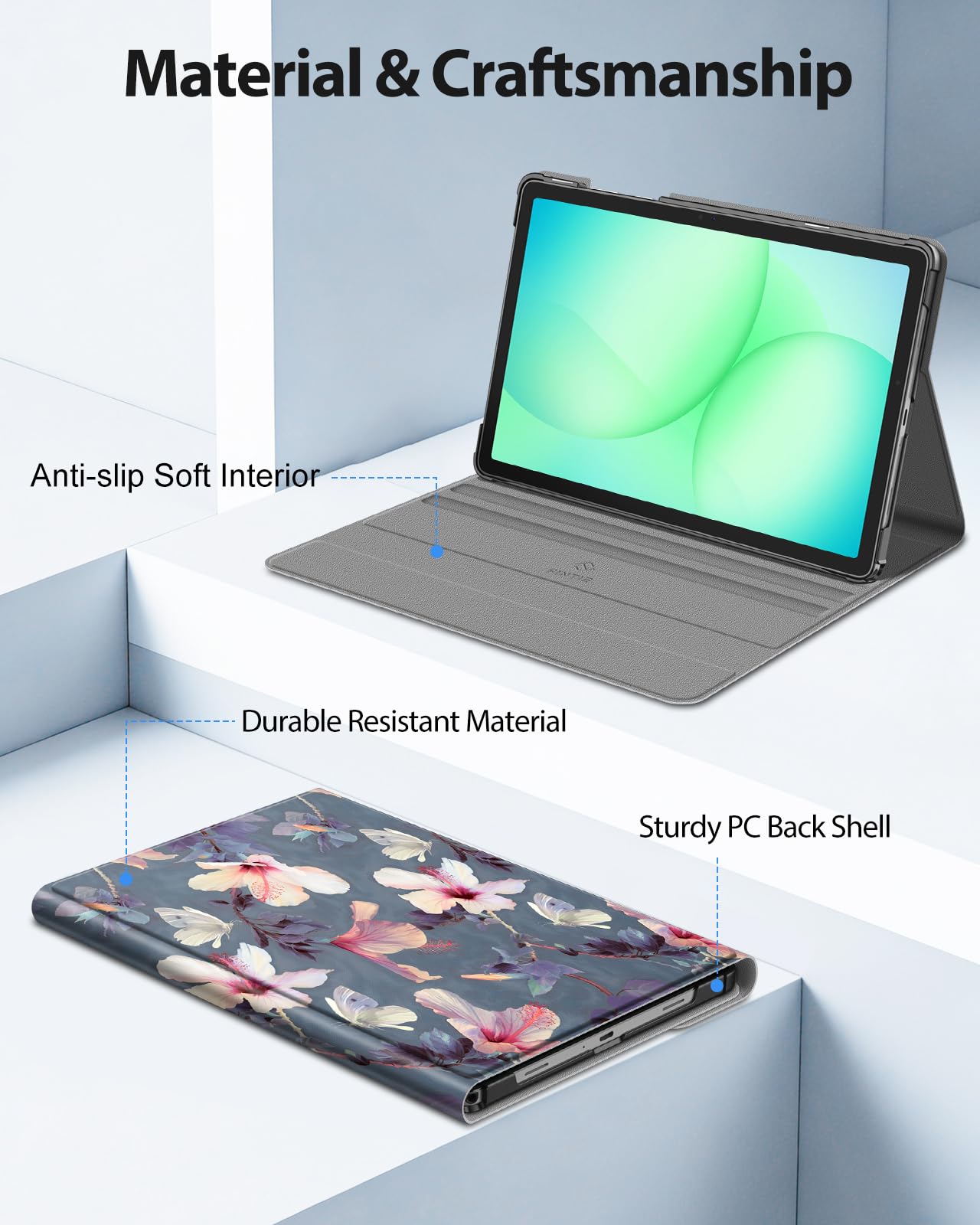 Fintie Funda con teclado para Samsung Galaxy Tab A11 Plus/A9 Plus de 11 pulgadas, color negro | 3 ángulos de visión, teclado Bluetooth desmontable, batería recargable, doble protección, uso de viaje y estudio de trabajo