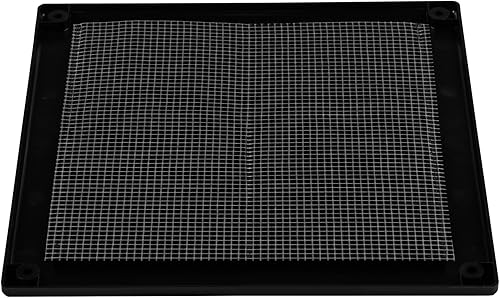 Miniatura 9 de HVAC OV Paquete de 2 cubiertas cuadradas de plástico negro de 8 x 8 pulgadas, rejilla de retorno de aire HVAC, pantalla de protección integrada,