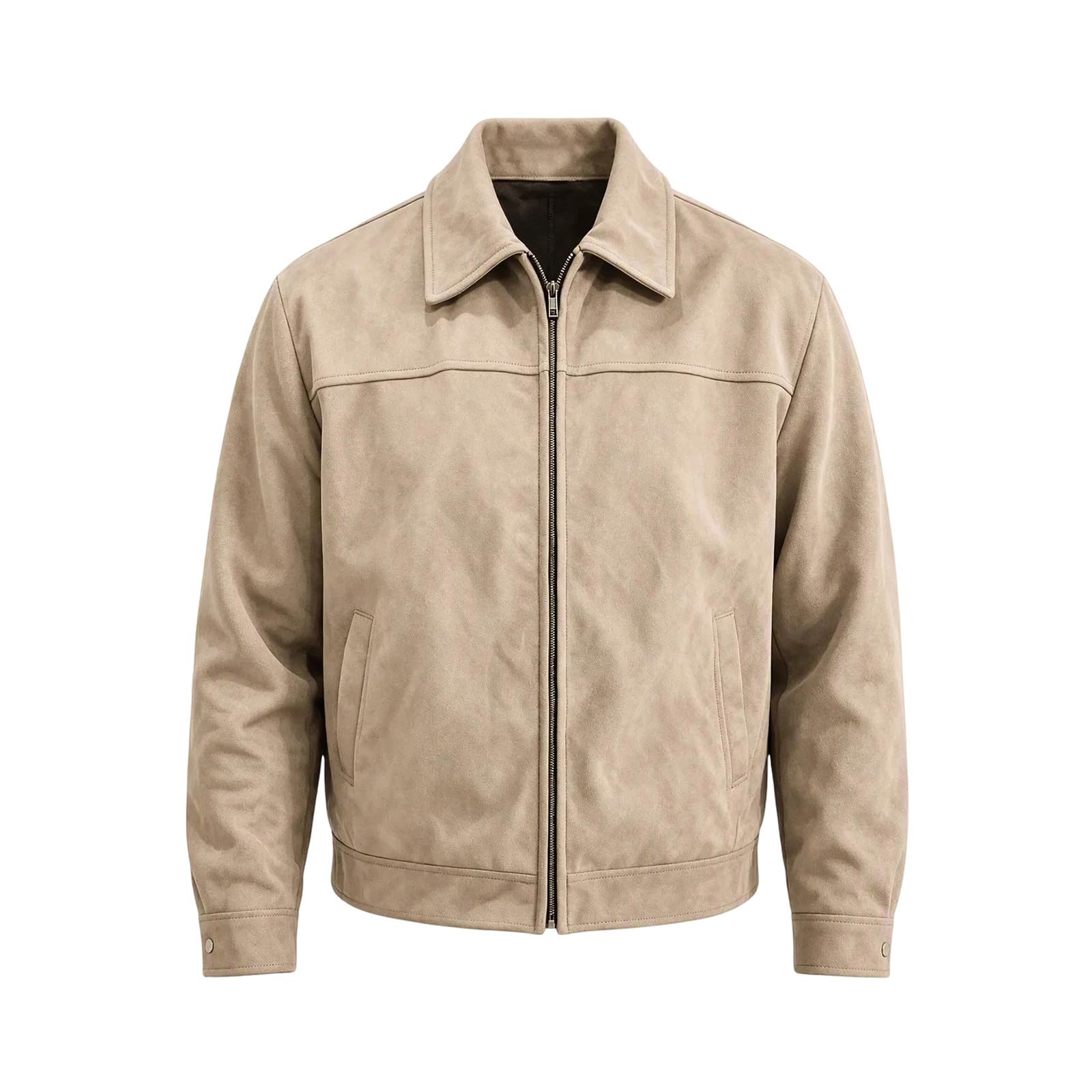 Wildlederjacke Herren Übergangsjacke Leichte Motorradjacke Bomberjacke