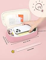 Vista 4 de SUNEE Cute Pencil Case, Aesthetic Pen Pouch, Colored Large Pencil Bag with Zipper, Kawaii Stationery Storage and Organizer, Pink School Supplies for