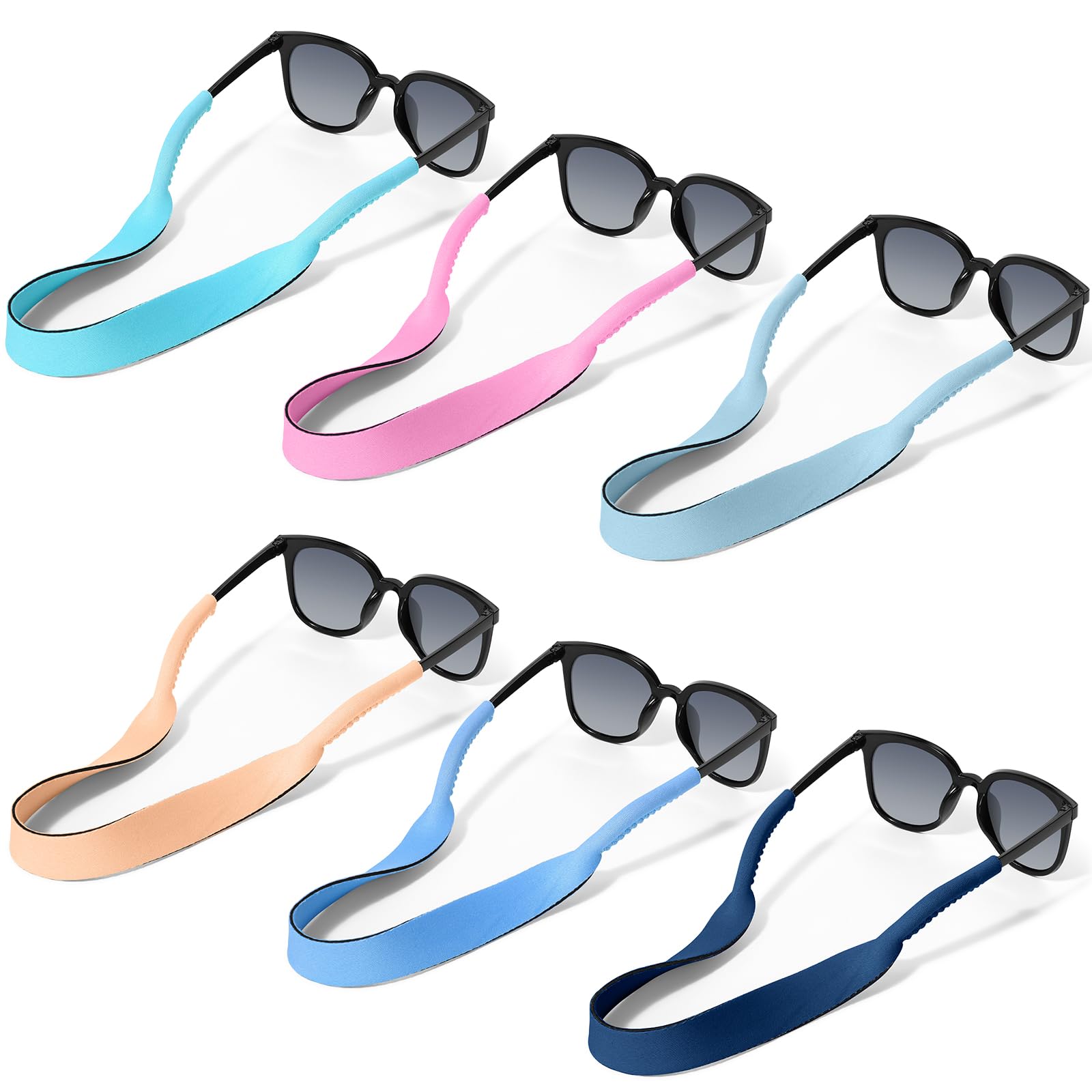 Flutesan Sunglasses Strap Floating Neoprene Eyewear Retainer Anti Slip Adjustable Sports Eyeglasses Strap for Outdoors Sports