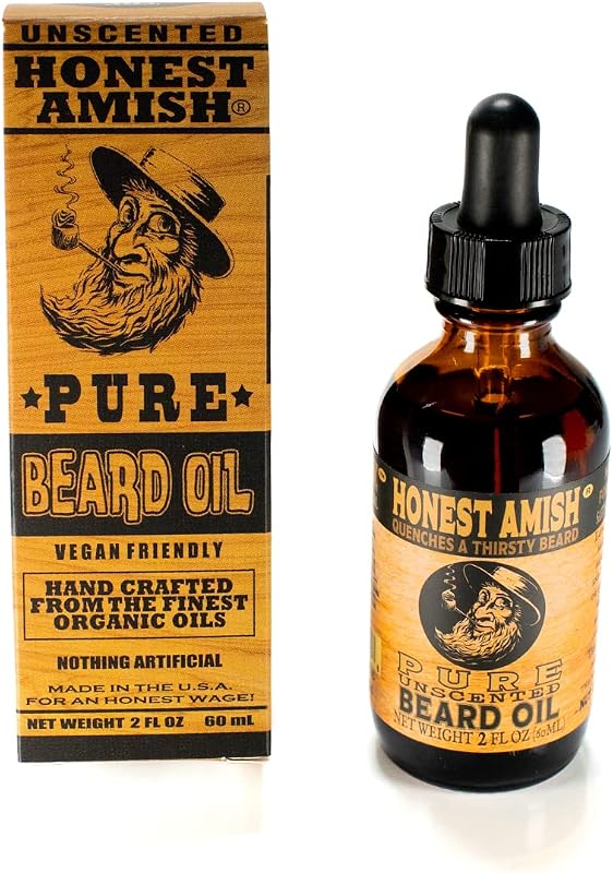 Beard Oil for Men, Fragrance Free 2 oz | Pure All Natural Organic Formula — Hand Crafted in the USA to Condition Skin and Soften