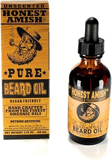 Beard Oil for Men, Fragrance Free 2 oz | Pure All Natural Organic Formula — Hand Crafted in the USA to Condition Skin and Soften