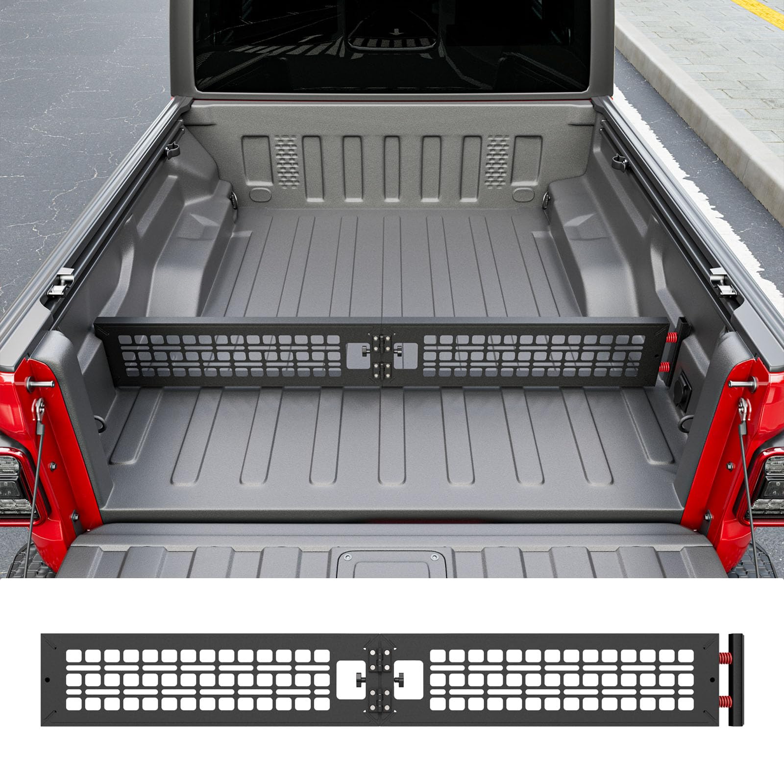 SIMILAR TO..Truck Bed Divider Compatible with 2020-2025 Jeep Gladiator Cargo Manager Molle Panel Truck Bed Organizer Replacement for 2020-2025 Jeep Gladiator Accessories