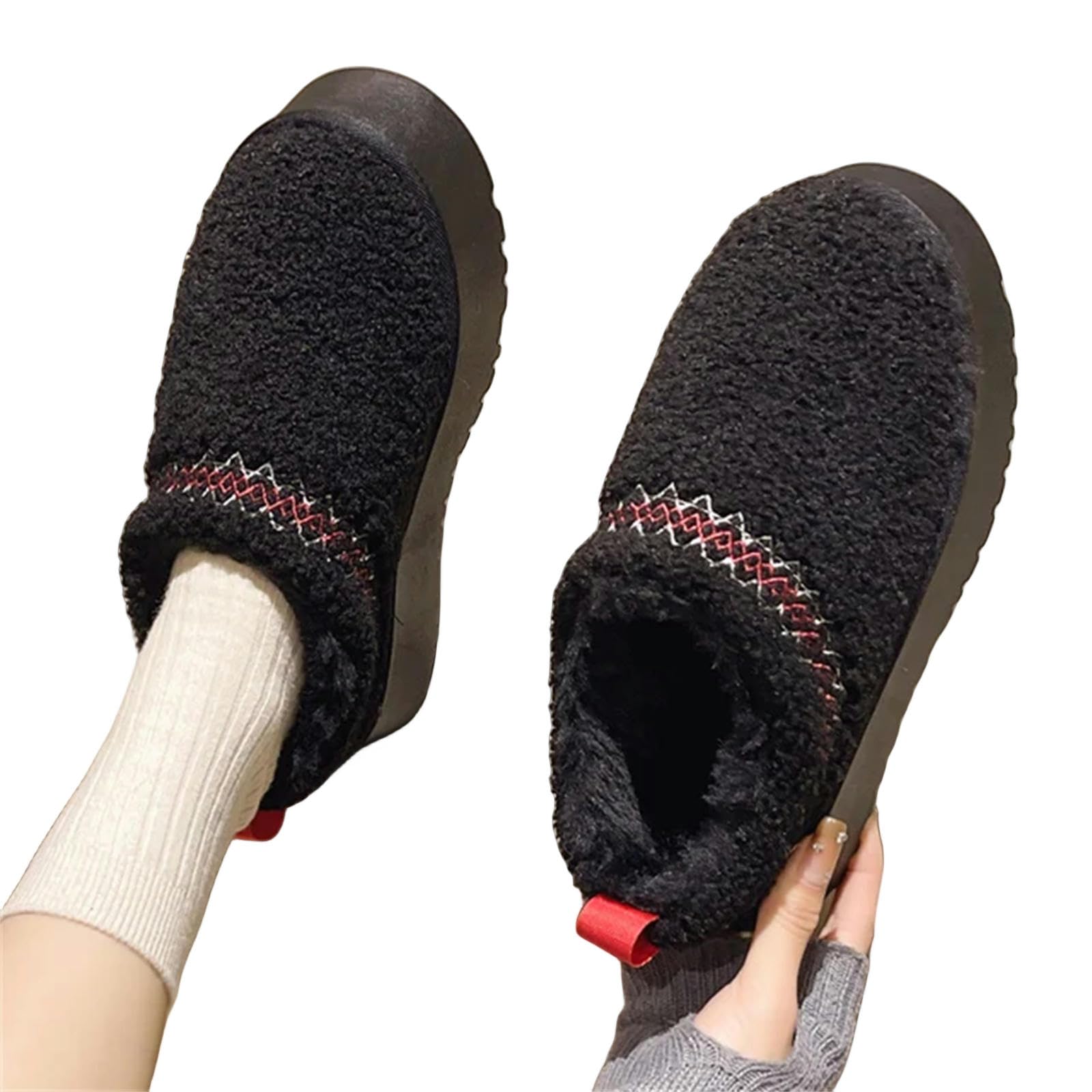 Pantofole Donna Invernali Women Platform Home Cotton Slifor Shoe Casual Shingback Fluffy
