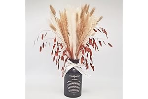 YuanJian 88PCS Fluffy Dried Pampas Grass Bouquet for Home Boho Decor