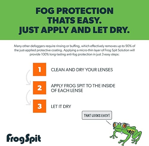 Miniatura 4 de Frog Spit Concentrado antivaho  Botella de 2 onzas de solución antivaho  Anti niebla para gafas, gafas, máscaras faciales, protectores faciales para