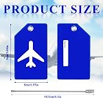 Étiquettes de bagages, 8 Étiquettes de sacs en silicone avec nom ID Cartes et boucles en acier inoxydable, Valises de couleur vive Nom de voyage Étiquette pour valises de voyage, 8 Couleurs
