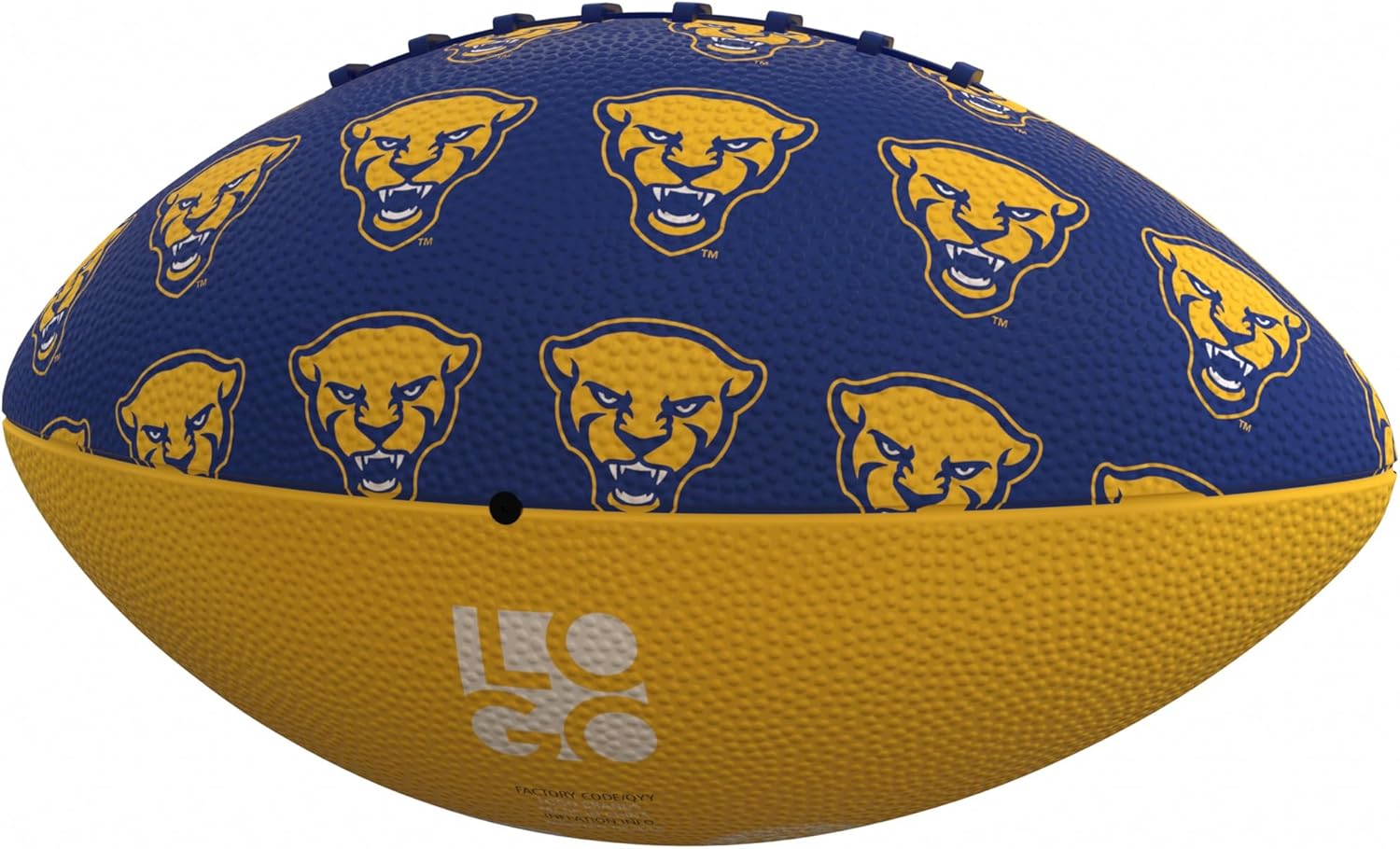 Logo Brands Pittsburgh Panthers Repeating Mini-Size Rubber Football