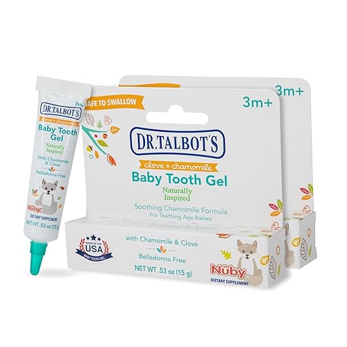 Dr Talbots Baby Tooth Gel for Sore Gums Naturally Inspired 2 Pack 106 Oz benzocaine Free Belladonna Free