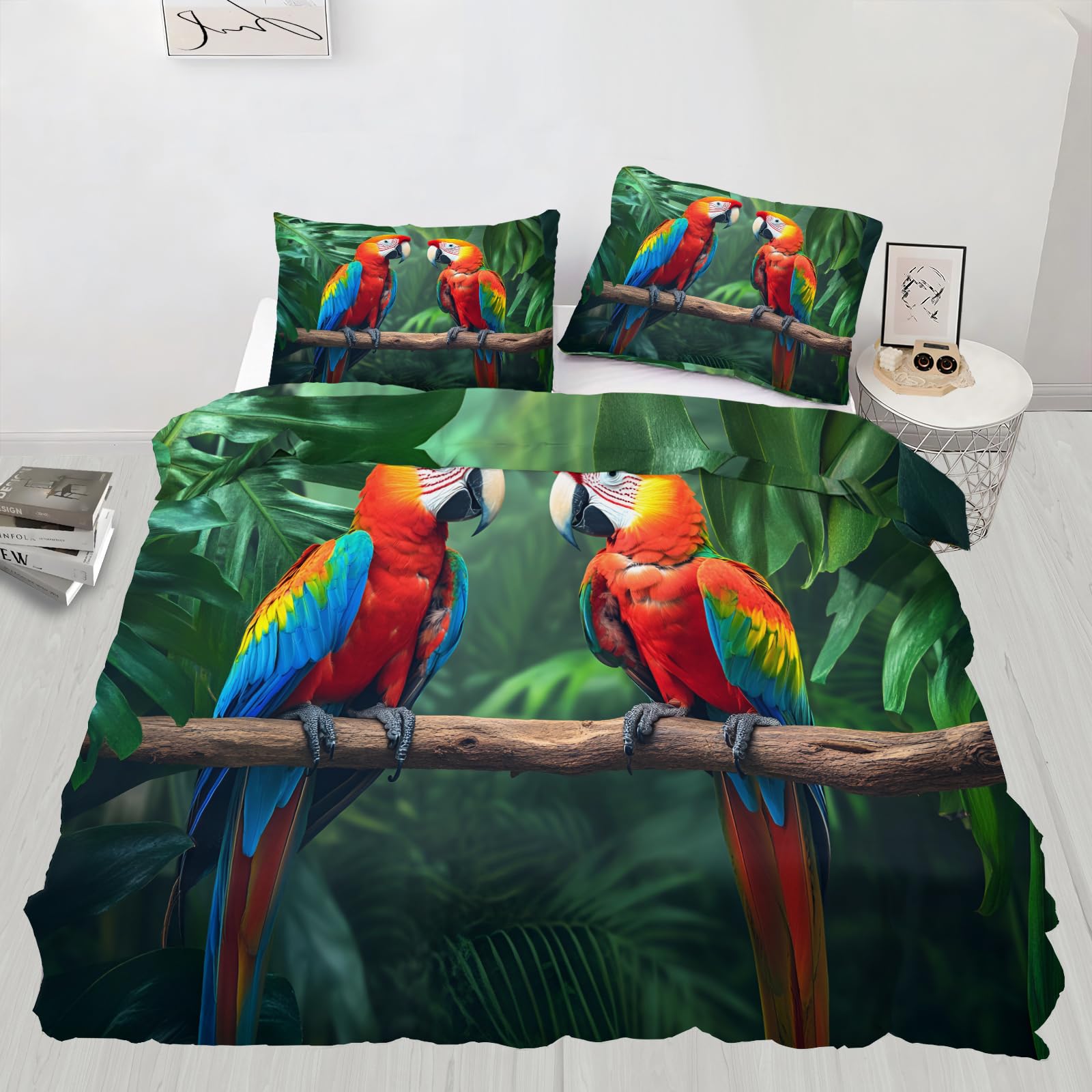 Parure de lit respirante prestige forêt tropicale grand confort 260x220