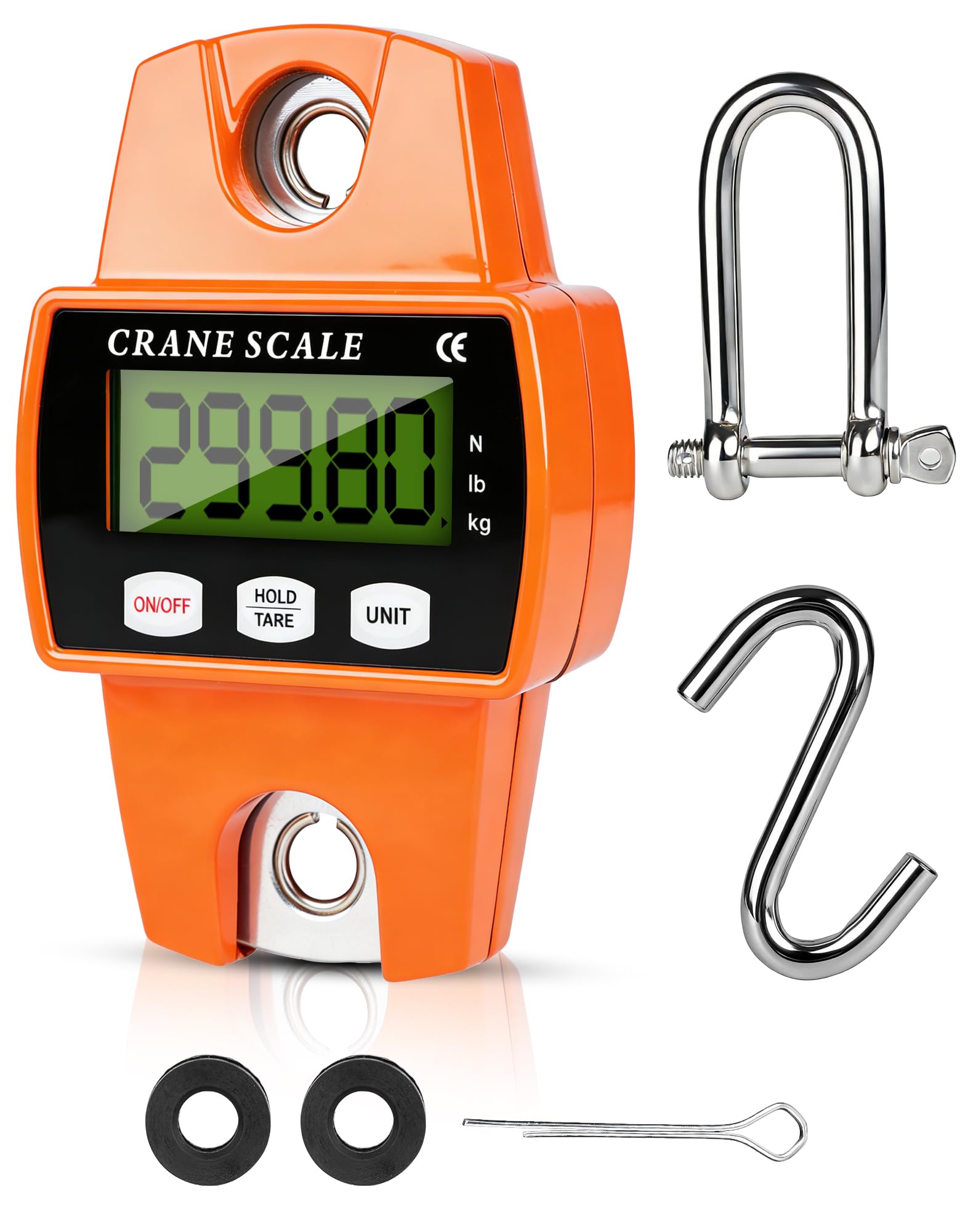 Báscula digital colgante 300 kg 660 libras Precisa Báscula de grúa colgante Báscula electrónica de pescado 50 g Báscula de caza portátil