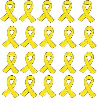 GOXQIT Broches Pin de Lazo Amarillo Brújula for concienciar sobre la Violencia, broches Elegantes de Esmalte, Insignias, Adornos y Joyas.(30pcs)