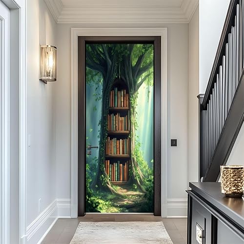 Miniatura 12 de Calcomanías para puerta, 3D y 80, neón, retro, Synthwave 3D, laberinto, cubos brillantes, líneas geométricas, murales, papel tapiz autoadhesivo para