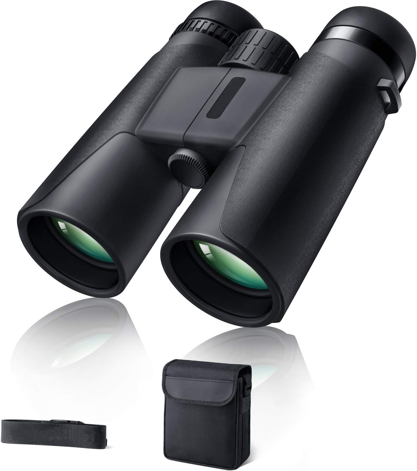 Binoculars for Adults 10x42 BAK-4 Roof Prism FMC Lens, HD Compact Durable Binoculars for Birdwatching Hunting Hiking and Traveling with Carrying Bag and Strap