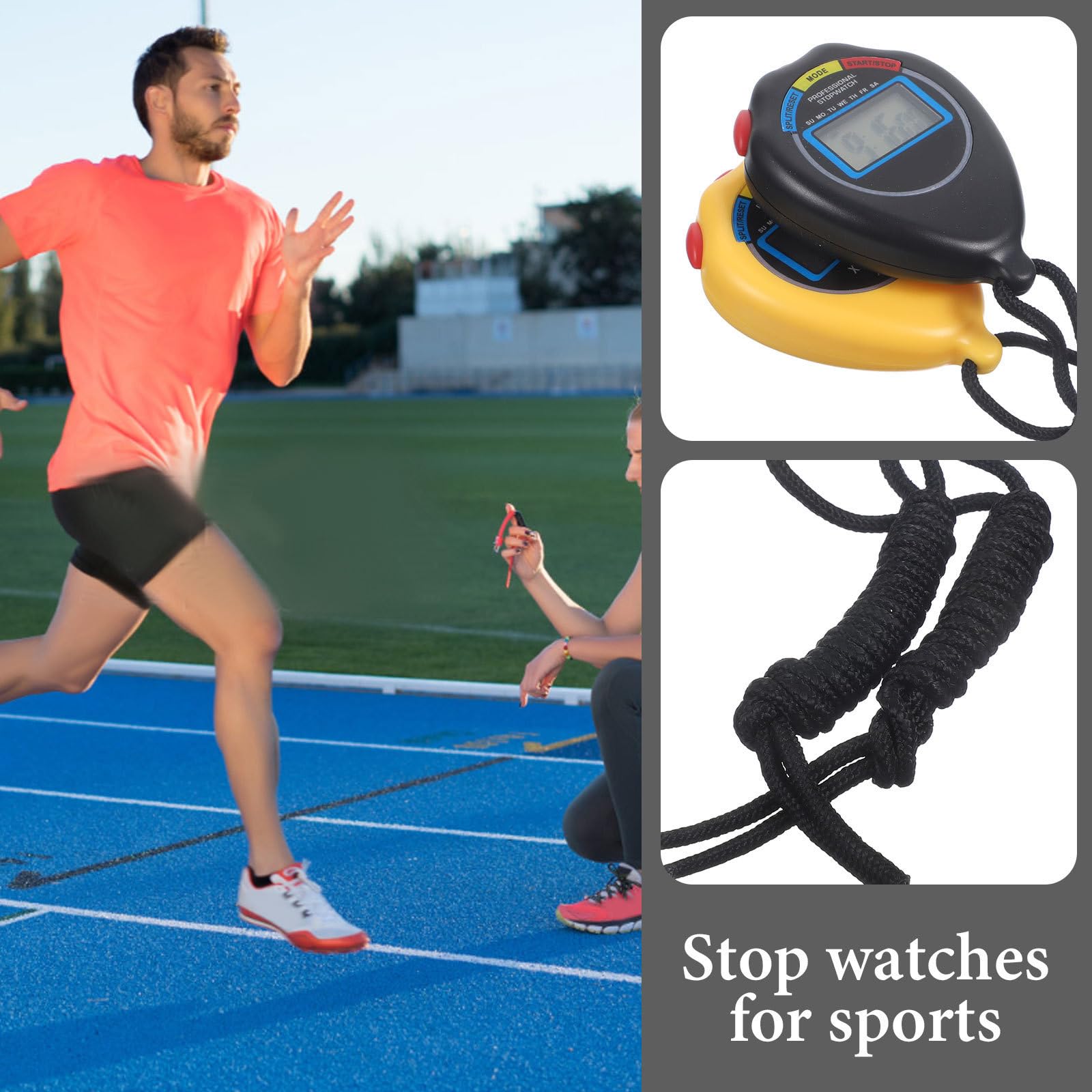 UPKOCH Visualizzare Il Cronometro Timer Fisico Cronometro A Intervalli Multi Cronometro Sportivo Orologio Dell'arbitro Cronometro Professionale Addominali