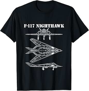 米空軍　F-117A Tシャツ F-117 Nighthawk T-Shirt – Malibu Shirts
