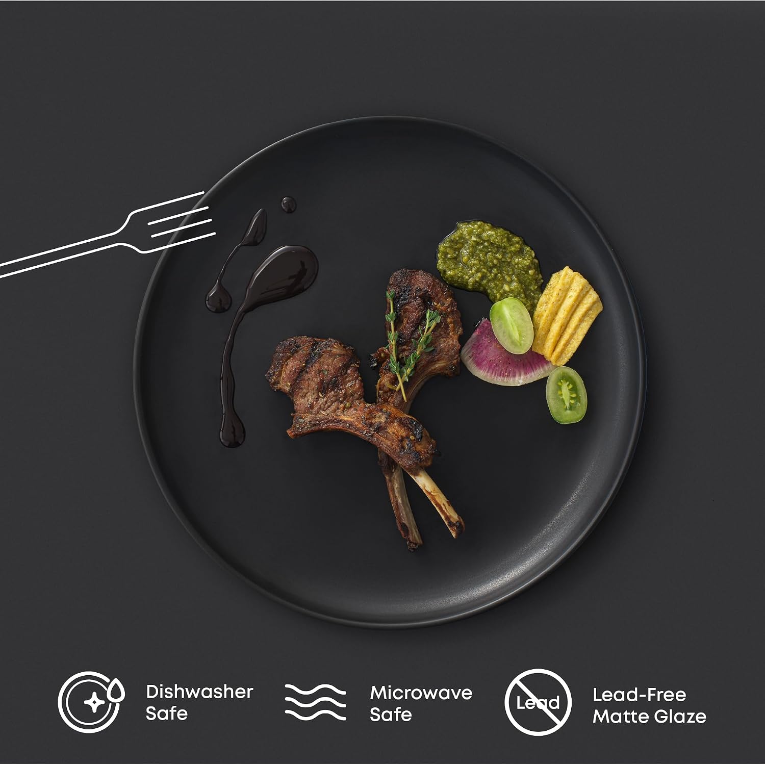 JoyJolt Mesa Dinner Plates - Thumbnail 5