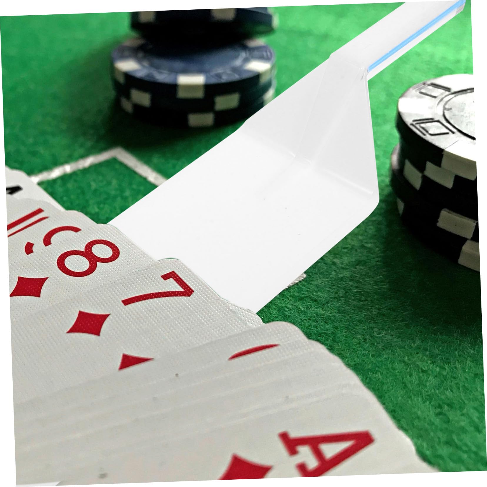 Abaodam 4 Piezas Pala de Naipes Card Dealer Poker Set Gaming Accesorios Accesorio de Fiesta Card Games Accesorio de Tarjeta Pala portátil Suministro de Cartas de póquer el plastico Rojo