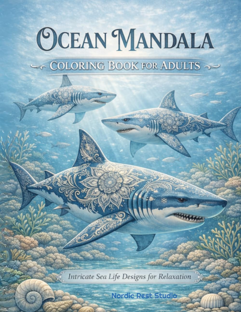 Ocean Mandala Coloring Book for Adults: Intricate Sea Life Designs for Relaxation
