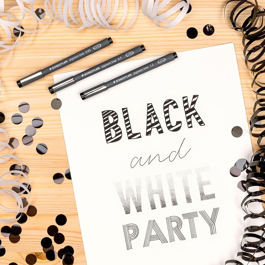 STAEDTLER 308 Pigment Liner Fineliner Pens, Black, 1 count (Pack of 4) - Image 2