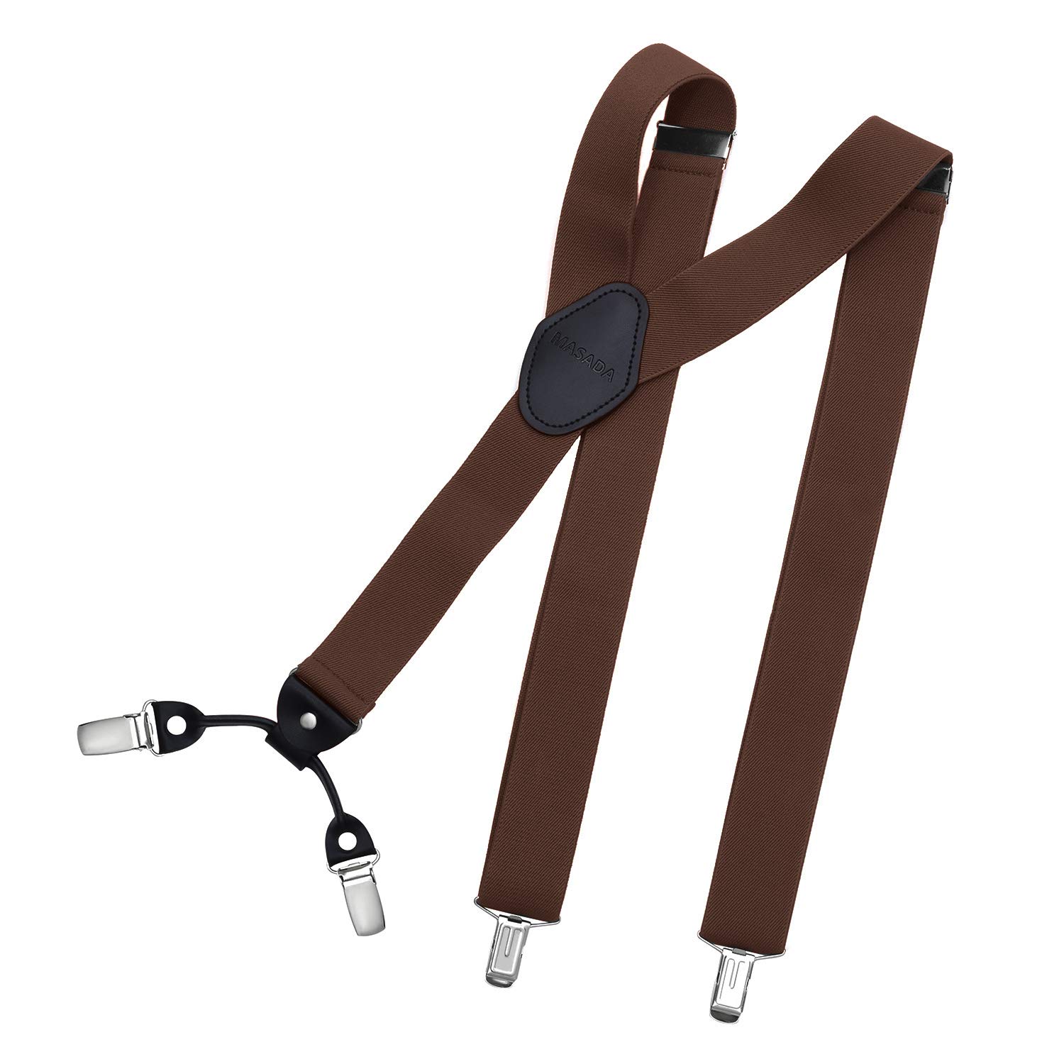 MASADA Hosenträger für Herren mit robusten Clips stufenlos verstellbar 3,5 cm breit und bis zu 195 cm Körpergröße