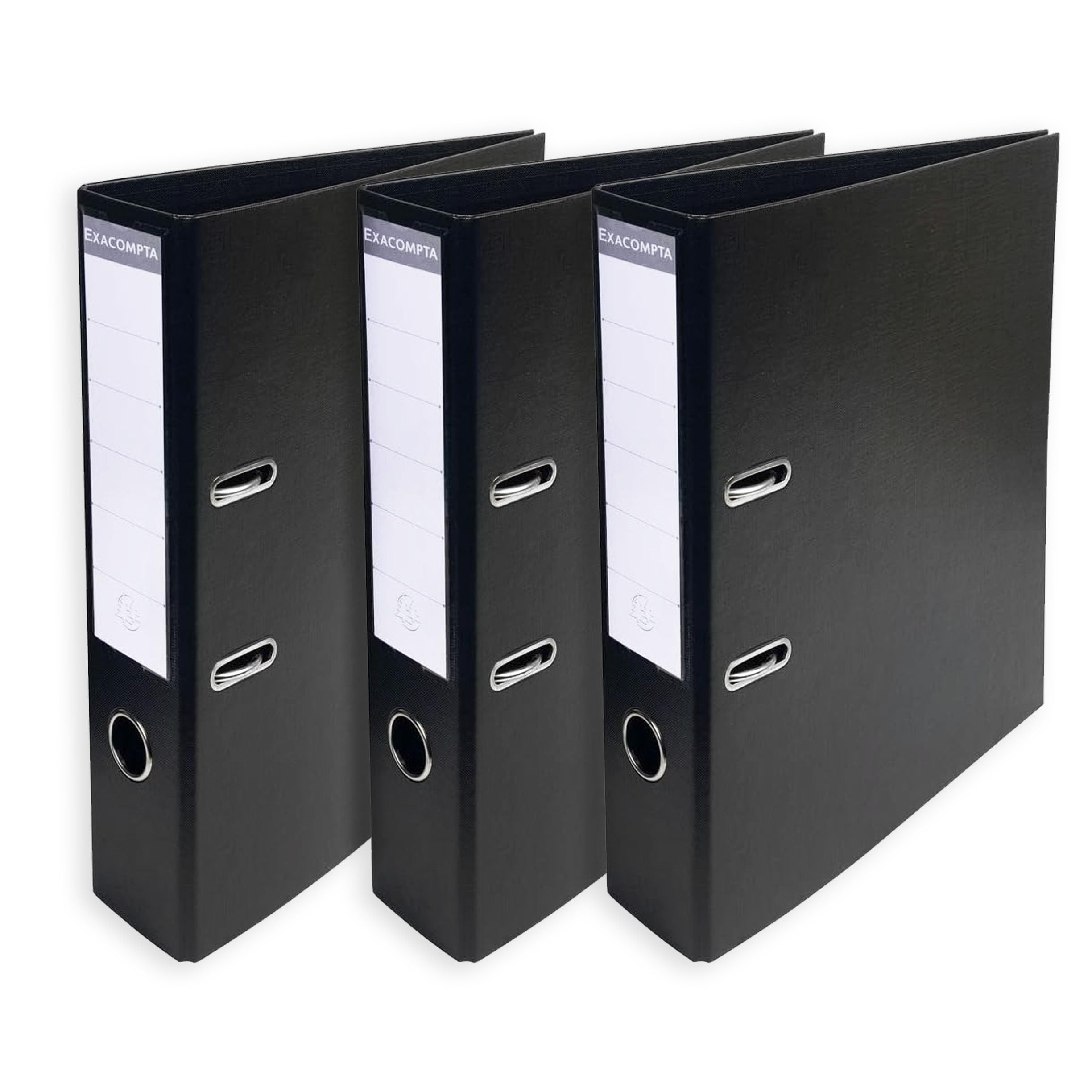Exacompta A4 Prem'Touch PVC Lever Arch File - 2 Rings, 320 x 290mm, 70mm Spine, 75mm Rings, FSC-Certified (3, Black) โ image 1