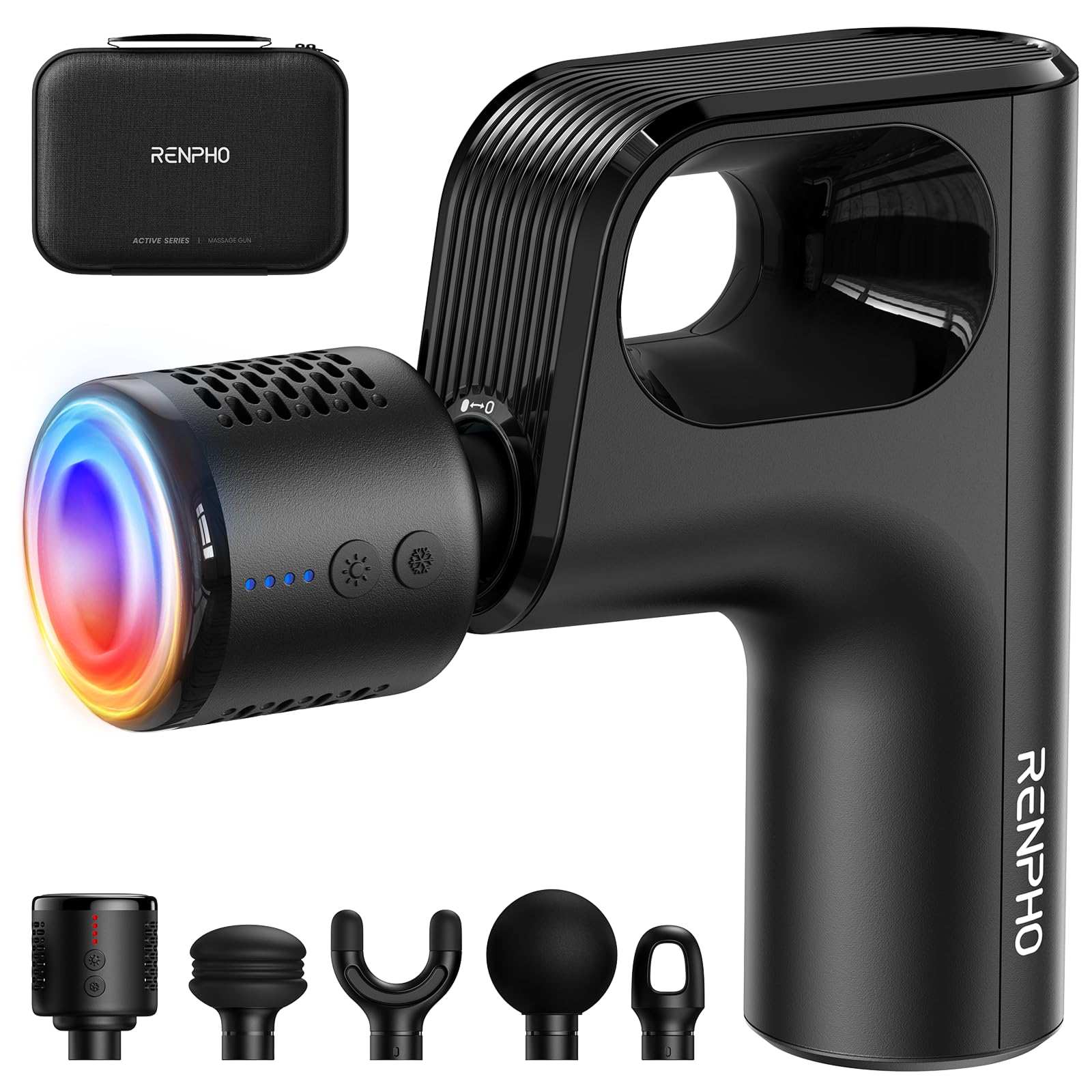 RENPHO Massage Gun with Heat & Cold, Innovative Loop Design for Ease of Use, Deep Tissue Back Massager, FSA Eligible, HSA, 5 Speeds for Muscle Therapy