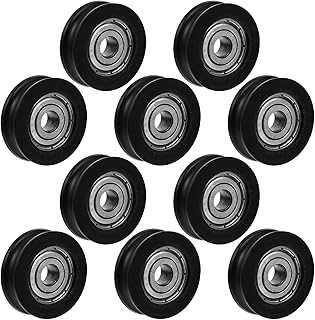 Garage Door Track Nylon Garage Door Rollers Closet Roller Bearings 10 Pcs Pulley Professional Premium Roller Bearing for Window Home U- Groove Guide Pulley Small Bearings Garage Door Roller