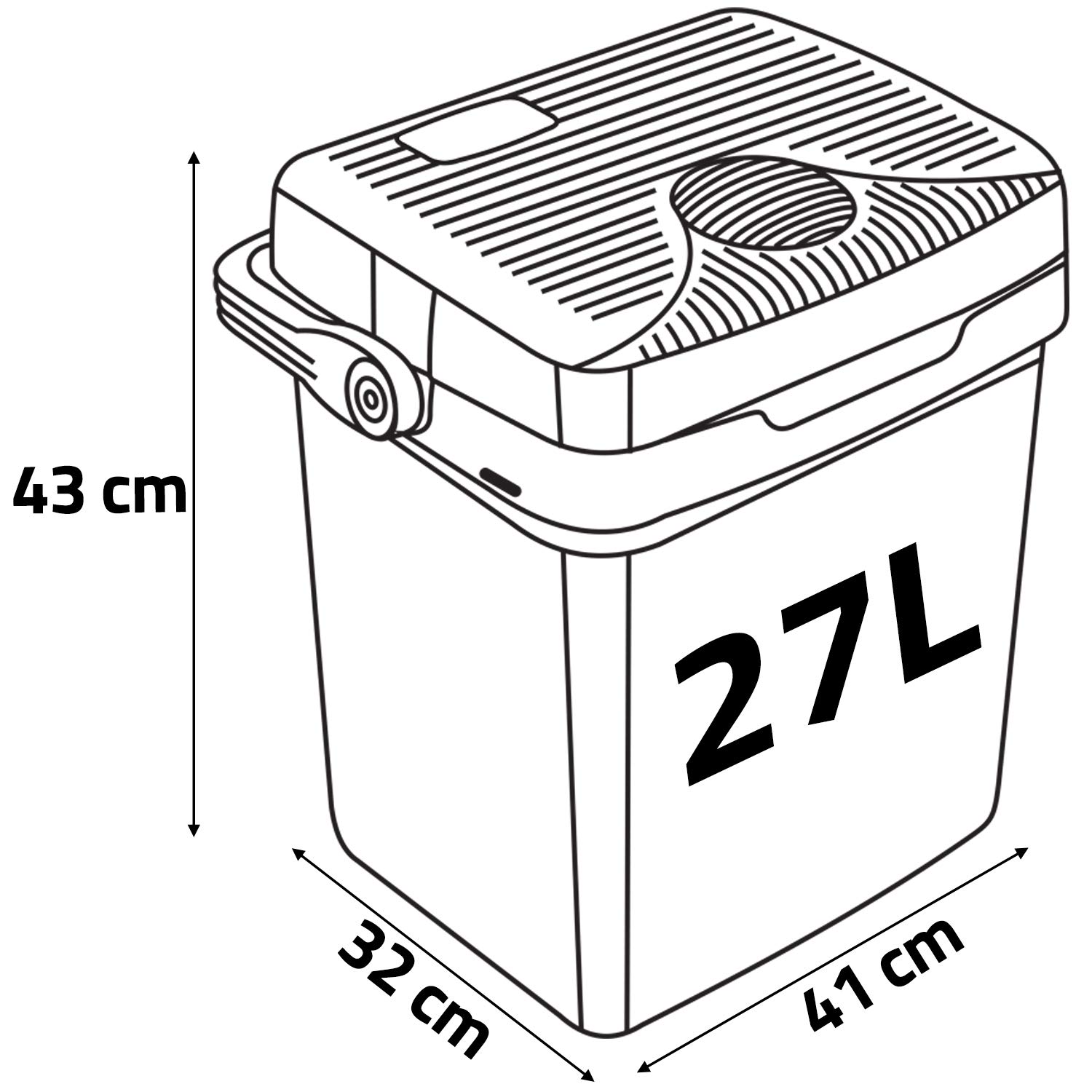Berdsen Kühlbox Auto Camping Kühlschrank Für Auto LKW Boot Elektrisch Kühlung Bis 0°C Mit Wärmefunktion Bis 65°C 12V 230V Energiesparend 26L