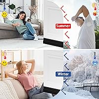 Vista 7 de Tope de Corriente Adhesivo Bajo la Puerta, Barrido de Puerta Autoadhesivo para la Parte Inferior de la Puerta, Tira de Sellado de Puertas