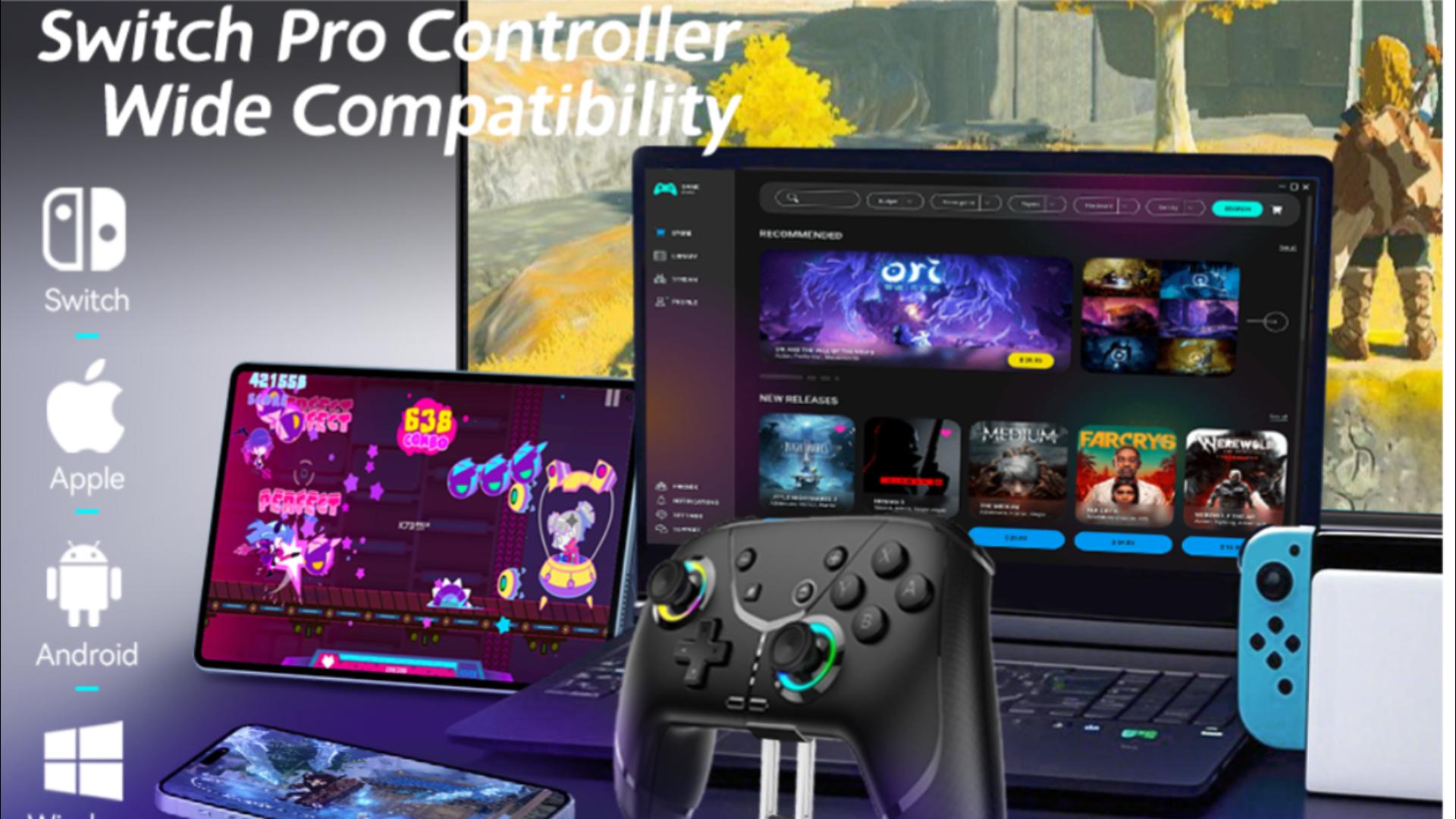 Amazon.com: Switch Controller, Wireless Pro Controller for